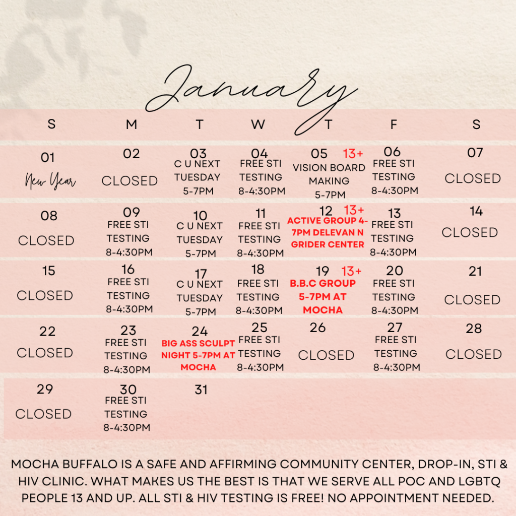 MOCHA Buffalo Calendar Evergreen Health